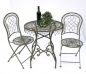 Preview: DanDiBo seating group iron garden antique bistro set Malega bistro table with 2 chairs foldable metal garden table