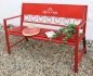 Preview: Bench "Passion" Garden bench red 18140 Seat 120cm metal iron Flower bench Garden
