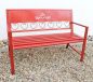 Preview: Bench "Passion" Garden bench red 18140 Seat 120cm metal iron Flower bench Garden