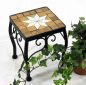 Preview: Blumenhocker Merano Mosaik 12015 Blumenständer 21cm Hocker Eckig Beistelltisch