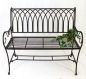 Preview: Bench "Romina" 90507 made from metal Garden bench Seat Tree bench 2-Seater 110cm brown
