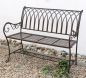 Preview: Bench "Romina" 90507 made from metal Garden bench Seat Tree bench 2-Seater 110cm brown