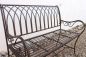 Preview: Bench "Romina" 90507 made from metal Garden bench Seat Tree bench 2-Seater 110cm brown