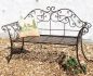 Preview: DanDiBo Gartenbank Metall Braun Wetterfest 146 cm 2 Sitzer Parkbank 111183 Antik Eisen Sitzbank Garten Antik