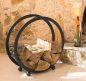 Preview: Kaminholzregal Kaminholzständer Rund D-55cm Holzkorb Kaminholzhalter Holzregal