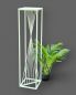 Preview: DanDiBo Blumenhocker Metall Weiß Eckig 100 cm Blumenständer Beistelltisch 96568 Blumensäule Pflanzenständer Pflanzenhocker Design Modern