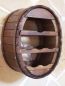 Preview: DanDiBo wine rack wooden wall wine barrel for 6 bottles brown stained for wall mounting wall rack for hanging bottle rack