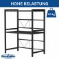 Preview: DanDiBo Verstellbares Mikrowellenregal 3 Stufig 40-64 cm Mikrowellen Regal 96614 Stehend Mikrowellenständer Küchenregal