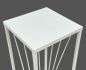 Preview: DanDiBo Blumenhocker Metall Weiß Eckig 100 cm Blumenständer Beistelltisch 96568 Blumensäule Pflanzenständer Pflanzenhocker Design Modern