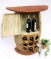 Preview: DanDiBo Weinregal Holz Halbrund Weinfass Natur 85 cm 1500 Bar Flaschenregal Flaschenständer Fass Holzfass