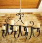 Preview: Chandelier castle 60 cm candle holder candlestick metal hanging chandelier