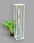 Preview: DanDiBo Blumenhocker Metall Weiß Eckig 100 cm Blumenständer Beistelltisch 96568 Blumensäule Pflanzenständer Pflanzenhocker Design Modern