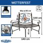 Preview: DanDiBo Baumbank Halbrund Wetterfest Metall Braun 96594 Gartenbank Viertelkreis Eisen Bank Garten Antik
