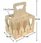 Preview: DanDiBo wooden beer carrier 6 bottles bottle carrier 96141 bottle basket men's handbag beer