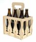 Preview: DanDiBo wooden beer carrier 6 bottles bottle carrier 96141 bottle basket men's handbag beer
