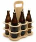 Preview: DanDiBo wooden beer carrier 6 bottles bottle carrier 96143 bottle basket men's handbag beer