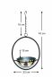 Preview: DanDiBo hanging basket indoor metal wall hanging plants 43 cm 96087 S with pot silver plant hanger flower hanger pot hanger flowers flower pot hanger hanging pot