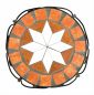 Preview: Blumenhocker Merano Mosaik 12014 Blumenständer 37cm Hocker Rund Beistelltisch