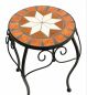 Preview: Blumenhocker Merano Mosaik 12014 Blumenständer 37cm Hocker Rund Beistelltisch