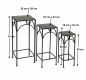 Preview: DanDiBo Blumenhocker Metall Schwarz Eckig 50 - 70 cm Blumenständer 96132 3er Set Beistelltisch Blumensäule Modern Pflanzenständer Pflanzenhocker