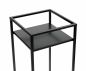 Preview: DanDiBo Blumenhocker Metall Schwarz Eckig 62 cm Blumenständer Beistelltisch 453 Blumensäule Modern Pflanzenständer Pflanzenhocker
