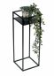 Preview: DanDiBo Blumenhocker Metall Schwarz Eckig 62 cm Blumenständer Beistelltisch 453 Blumensäule Modern Pflanzenständer Pflanzenhocker