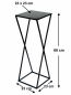Preview: DanDiBo Blumenhocker Metall Schwarz Eckig 68 cm Blumenständer Beistelltisch 437 Blumensäule Modern Pflanzenständer Pflanzenhocker