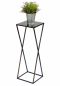 Preview: DanDiBo Blumenhocker Metall Schwarz Eckig 68 cm Blumenständer Beistelltisch 437 Blumensäule Modern Pflanzenständer Pflanzenhocker