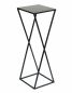 Preview: DanDiBo Blumenhocker Metall Schwarz Eckig 68 cm Blumenständer Beistelltisch 437 Blumensäule Modern Pflanzenständer Pflanzenhocker