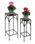 Preview: DanDiBo Blumenhocker Metall Schwarz Eckig Blumenständer 96132 2er Set Beistelltisch Blumensäule Modern Pflanzenständer Pflanzenhocker
