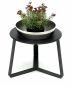 Preview: DanDiBo Blumenhocker Metall mit Topf Schwarz Silber 18 cm Blumenständer 96091 S Blumensäule Modern Pflanzenständer Pflanzenhocker