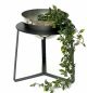 Preview: DanDiBo Blumenhocker Metall mit Topf Schwarz Silber 34 cm Blumenständer 96091 L Blumensäule Modern Pflanzenständer Pflanzenhocker