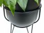 Preview: DanDiBo Blumenhocker mit Topf Metall Schwarz 42,5 cm Blumenständer 96151 Blumensäule Modern Pflanzenständer Pflanzenhocker