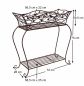 Preview: DanDiBo Flower Stand with Basket Flower Box Brown 75 cm 93980 L Plant Box Modern Plant Stand Plant Shelf