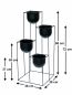 Preview: DanDiBo Flower Staircase Metal Black 90 cm Plant Staircase with Pot Indoor Flower Stand 210015 Flower Column Modern Plant Stand Flower Stool