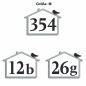 Preview: DanDiBo house number sign house number sign M sticker room number for house hotel door door number self-adhesive UV resistant