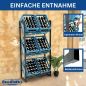 Preview: DanDiBo Bierkistenregal 6 Kisten Schwarz Metall Stehend 96563 Getränkekistenhalter 71 cm Getränkekistenständer Flaschenkistenregal