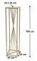 Preview: DanDiBo Blumenhocker Metall Gold Eckig 100 cm Blumenständer Beistelltisch 96567 Blumensäule Design Modern Pflanzenständer Pflanzenhocker