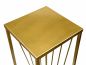 Preview: DanDiBo Blumenhocker Metall Gold Eckig 100 cm Blumenständer Beistelltisch 96567 Blumensäule Design Modern Pflanzenständer Pflanzenhocker