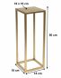 Preview: DanDiBo Flower Stool Metal Gold Angular 50 cm Flower Stand Side Table 96506 S Flower Column Modern Plant Stand Plant Stool