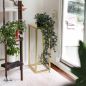Preview: DanDiBo Flower Stool Metal Gold Angular 50 cm Flower Stand Side Table 96506 S Flower Column Modern Plant Stand Plant Stool