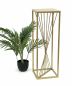 Preview: DanDiBo Blumenhocker Metall Gold Eckig 70 cm Blumenständer Beistelltisch 96565 Blumensäule Design Modern Pflanzenständer Pflanzenhocker