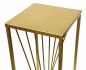 Preview: DanDiBo Blumenhocker Metall Gold Eckig 70 cm Blumenständer Beistelltisch 96565 Blumensäule Design Modern Pflanzenständer Pflanzenhocker