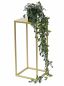 Preview: DanDiBo Blumenhocker Metall Gold Eckig S 42 cm Blumenständer Beistelltisch 96406 Blumensäule Modern Pflanzenständer Pflanzenhocker