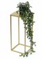 Preview: DanDiBo Blumenhocker Metall Gold Eckig S 42 cm Blumenständer Beistelltisch 96406 Blumensäule Modern Pflanzenständer Pflanzenhocker