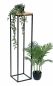 Preview: DanDiBo Blumenhocker Metall Holz Schwarz Eckig 100 cm Blumenständer Beistelltisch 96353 Blumensäule Modern Pflanzenständer Pflanzenhocker