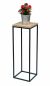 Preview: DanDiBo Blumenhocker Metall Holz Schwarz Eckig 70 cm Blumenständer Beistelltisch 96352 Blumensäule Modern Pflanzenständer Pflanzenhocker