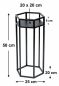 Preview: DanDiBo Blumenhocker Metall Schwarz 6eck 50 cm Blumenständer Blumensäule 96453 S Pflanzenhocker Modern Pflanzenständer