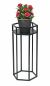 Preview: DanDiBo Blumenhocker Metall Schwarz 6eck 50 cm Blumenständer Blumensäule 96453 S Pflanzenhocker Modern Pflanzenständer