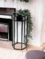Preview: DanDiBo Blumenhocker Metall Schwarz 6eck 50 cm Blumenständer Blumensäule 96453 S Pflanzenhocker Modern Pflanzenständer